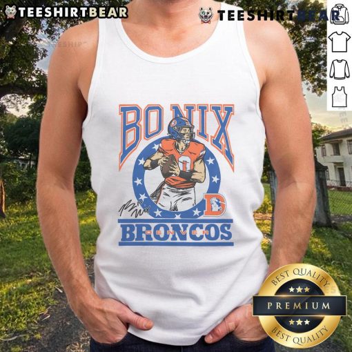 Premium Broncos Bo Nix Signature Tank Top featuring bold graphics and comfortable fit for fans and athletes.