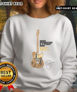 Alt Text: Premium Bruce Springsteen E Street Band sweatshirt featuring guitar design, perfect for fans on tour in Manchester, UK.