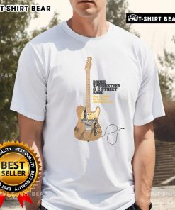 Premium Bruce Springsteen & The E Street Band On Tour May 14 2025 Manchester UK guitar rock T-shirt design featuring iconic logo.