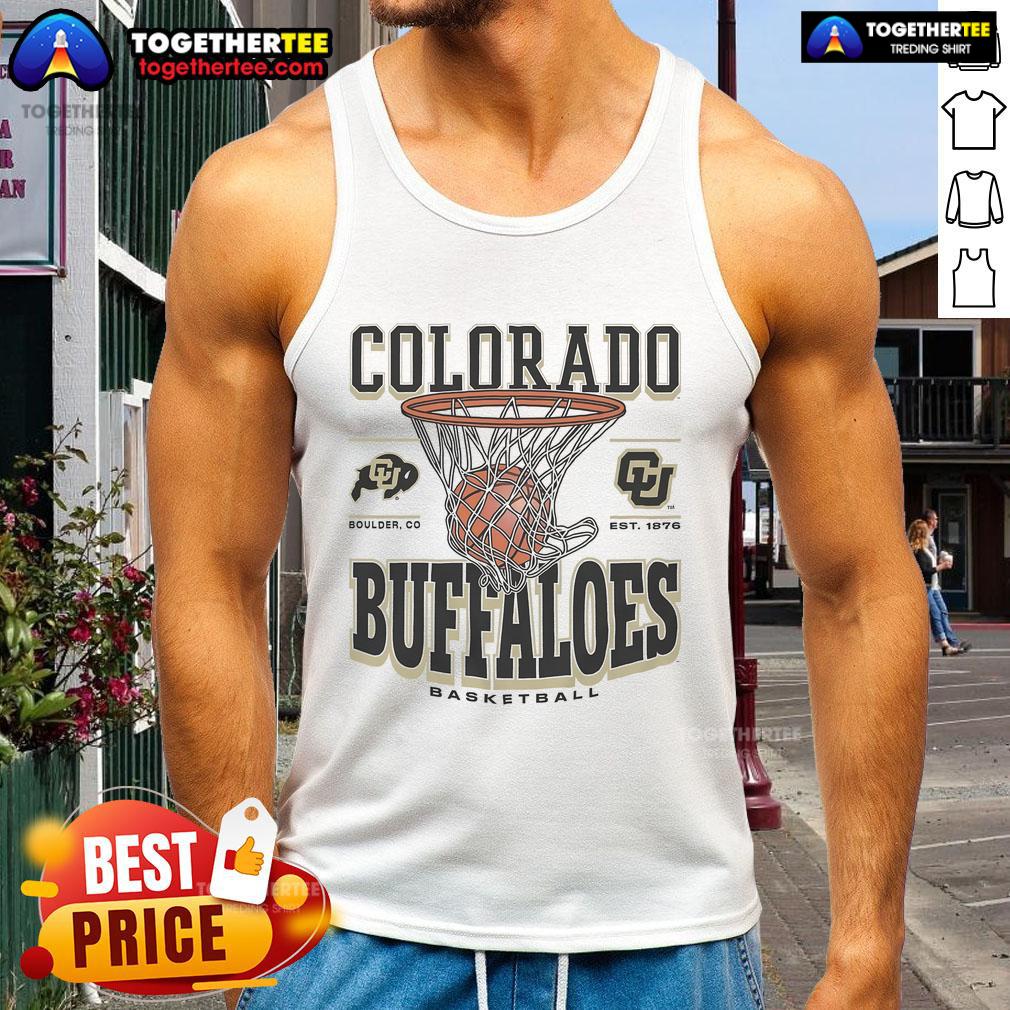Premium Colorado Buffaloes Game Time Tank Top Premium Colorado Buffaloes Game Time Tank Top in black with logo, perfect for sports fans and summer outings.