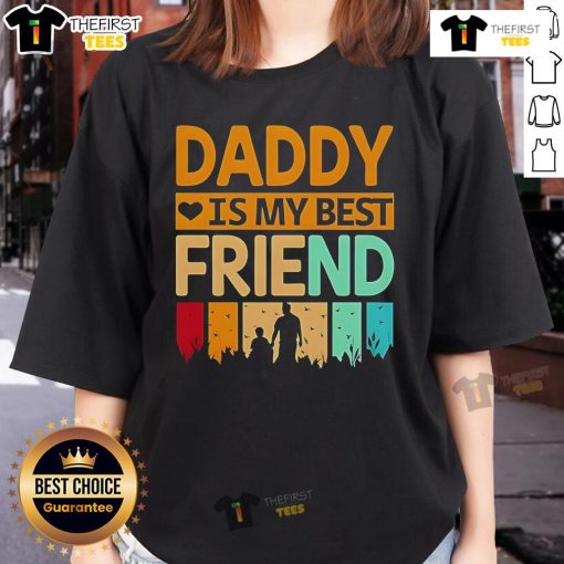 Premium Daddy Is My Best Friend Ladies Tee featuring a stylish design perfect for casual outings and gifts.