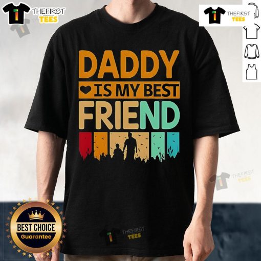 Alt Text: Premium Daddy Is My Best Friend T-Shirt featuring a stylish design, perfect gift for dads and father figures.