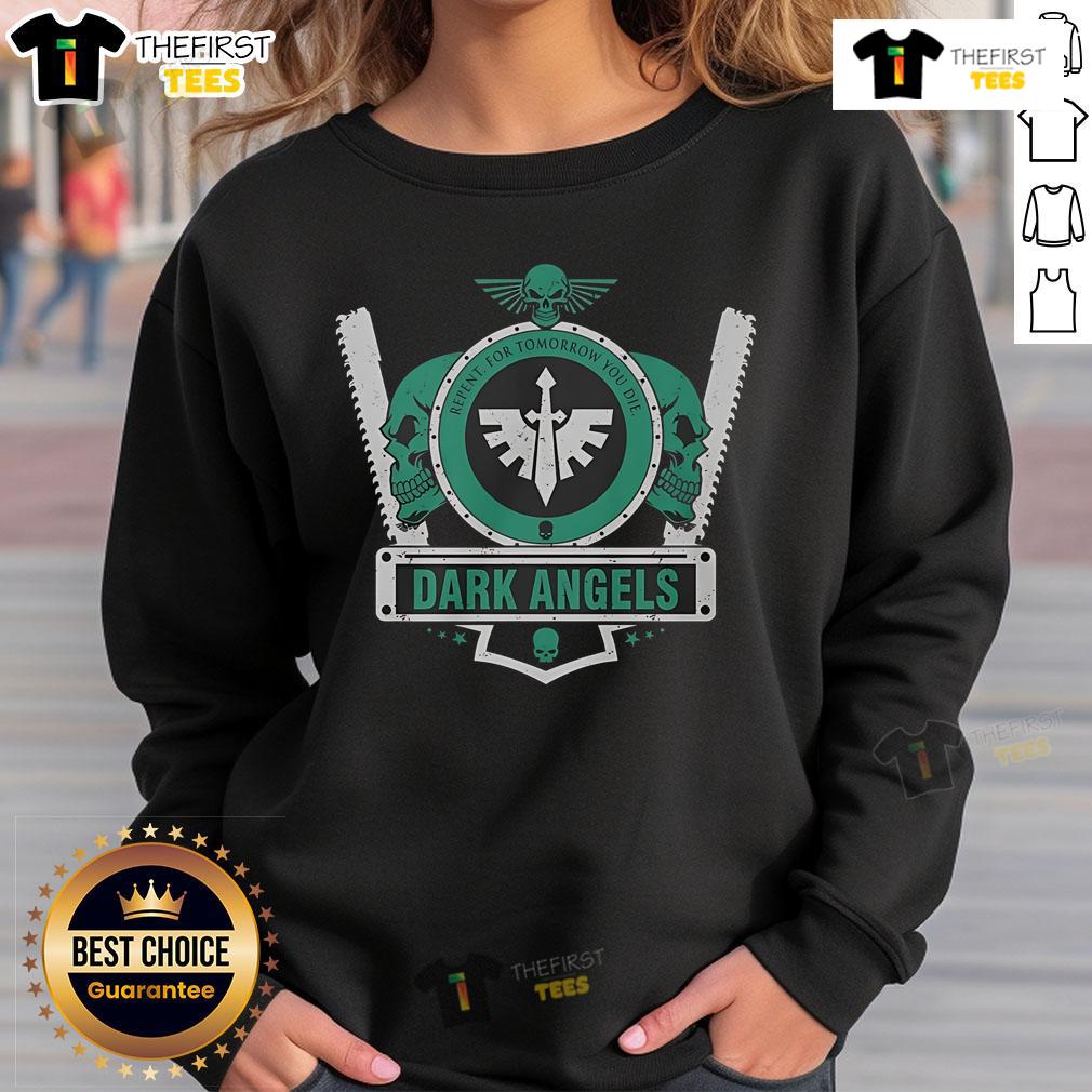 Premium Dark Angels Caliban Elite Shield Sweatshirt Premium Dark Angels Caliban Elite Shield Sweatshirt featuring intricate design and comfortable fit for casual wear.