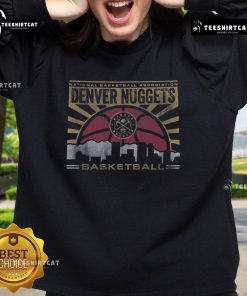 Premium Denver Nuggets regional sweatshirt in navy, featuring logo and comfortable fit for fans and sports enthusiasts.