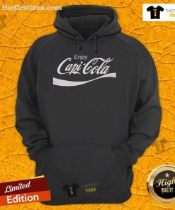 Alt Text: Stylish Premium Enjoy Capi-Cola Hoodie in vibrant colors, perfect for casual wear and brand enthusiasts.