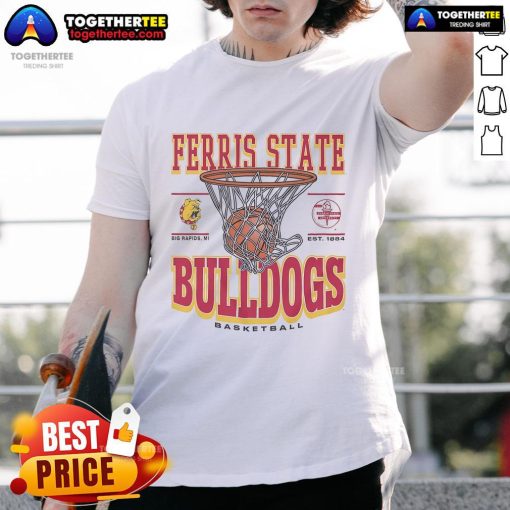 Premium Ferris State Bulldogs Game Time T-Shirt featuring vibrant team colors and bold logo, perfect for game day wear.