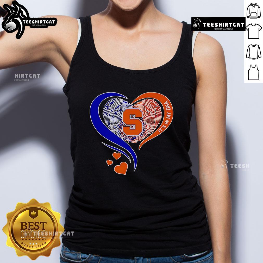 Premium Fingerprint Heart It'S In My Dna Syracuse Orange Tank Top Premium Fingerprint Heart Syracuse Orange Tank Top showcasing vibrant team colors and unique DNA-inspired design.