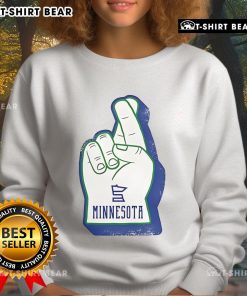 Premium foam finger Minnesota sweatshirt featuring bold team colors and a stylish design for ultimate fan pride.