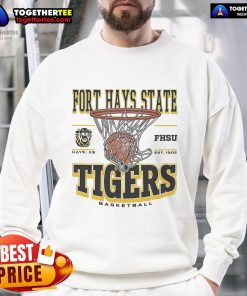 Premium Fort Hays State Tigers Game Time Sweatshirt in black with logo, perfect for game days and fan apparel.