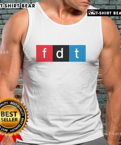 Premium Foxtrot Delta Tango protest pun tank top design featuring bold graphics and humorous text in vibrant colors.