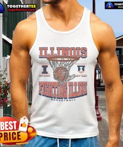 Premium Illinois Fighting Illini Game Time Tank Top in vibrant orange, perfect for game day and sports enthusiasts.
