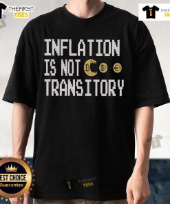 Premium Inflation Is Not Transitory T-Shirt featuring bold text design for economic awareness and casual wear.