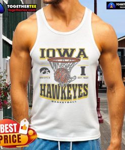 Premium Iowa Hawkeyes Game Time Tank Top featuring team colors and logo, perfect for game day and sports fans.