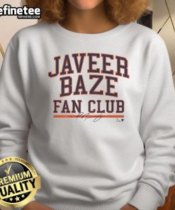 Premium Javier Baez fan club sweatshirt featuring stylish design and vibrant colors, perfect for baseball enthusiasts.