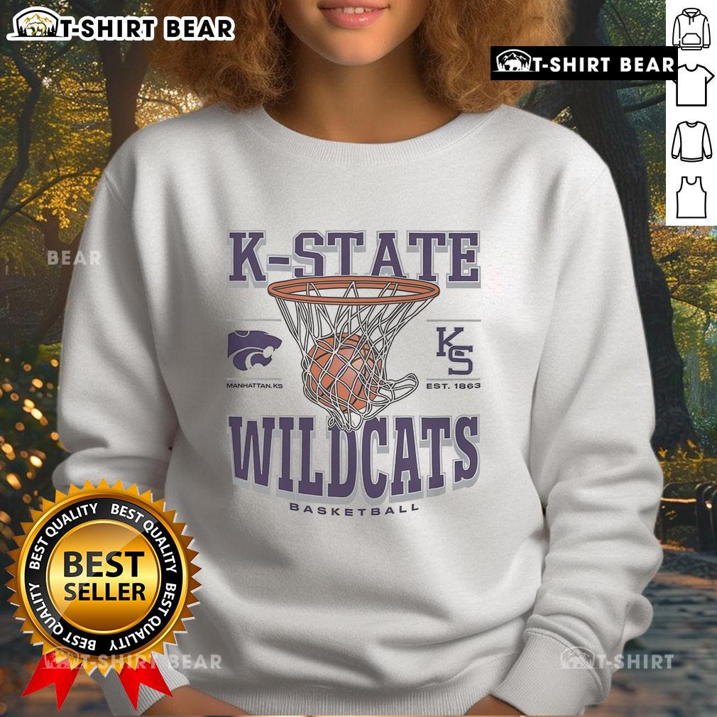 Premium Kansas State Wildcats Game Time Sweatshirt Alt Text: Premium Kansas State Wildcats Game Time Sweatshirt in vibrant purple, perfect for fans supporting their team.