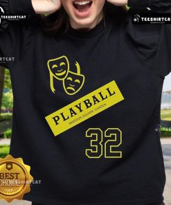 Alt Text: Premium New York Knicks Playball sweatshirt featuring Madison Square Garden design in size 32. Perfect for fans!