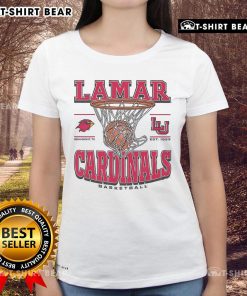 Premium Lamar Cardinals Game Time Ladies Tee featuring vibrant team colors and stylish design for fans.