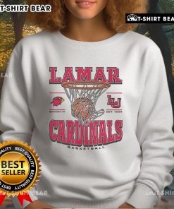 Premium Lamar Cardinals Game Time Sweatshirt in red with logo, perfect for game day attire and fans of Lamar University.