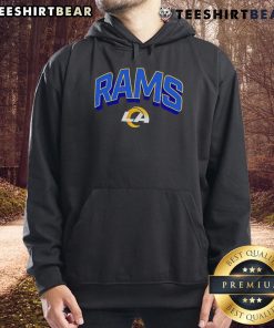 Premium Los Angeles Rams NFL Velocity Performance Arc Hoodie in navy, featuring team logo and stylish design for fans.