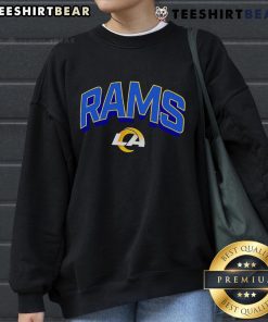 Premium Los Angeles Rams NFL Velocity Performance Arc Sweatshirt in blue, perfect for fans and athletes alike.