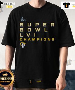 Premium Los Angeles Rams Super Bowl LVI Champions T-Shirt featuring team logo and vibrant colors for ultimate fan pride.