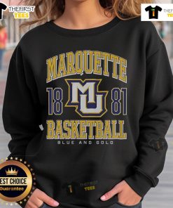 Premium Marquette Golden Eagles basketball sweatshirt featuring bold team colors and logo, perfect for fans.