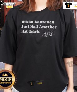 Premium Mikko Rantanen shirt celebrating his hat trick in the 2025 Stanley Cup Playoffs against the Dallas Stars.