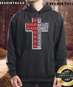 Alt Text: Premium Minnesota Gophers hoodie featuring I Can Do All Things Through Christ inspirational design.