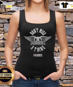 Premium NBA Playoffs X Aerosmith tank top featuring bold graphics, perfect for basketball fans and music lovers alike.