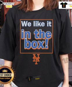Premium New York Mets We Like It In The Box Ladies Tee featuring stylish design and vibrant team colors for fans.