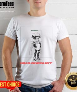 Premium Niko Oneshot Target Found T-Shirt featuring a stylish design, perfect for gamers and casual wear enthusiasts.