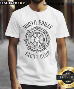 Premium North Philly Yacht Club T-Shirt featuring vibrant design and comfortable fit for boating enthusiasts.