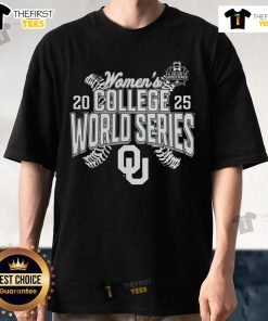 Premium Oklahoma Sooners 2025 NCAA Softball Women's College World Series T-Shirt featuring bold team graphics.
