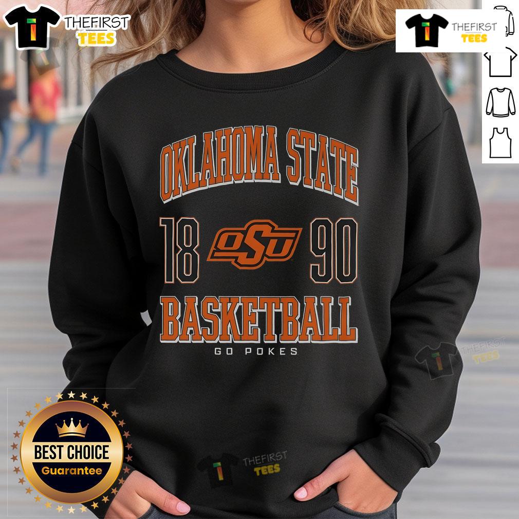 Premium Oklahoma State Cowboys Basketball Sweatshirt Alt Text: Premium Oklahoma State Cowboys basketball sweatshirt featuring team logo and comfortable fabric design for fans.