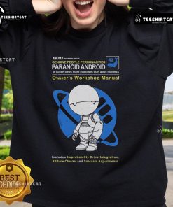 Premium Paranoid Android Owners Workshop Manual Sweatshirt featuring a unique design for tech enthusiasts.