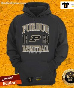 Premium Purdue Boilermakers basketball hoodie in black with team logo, perfect for fans supporting their team.
