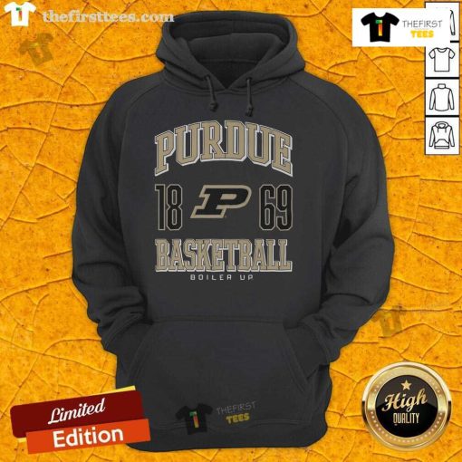 Premium Purdue Boilermakers basketball hoodie in black with team logo, perfect for fans supporting their team.
