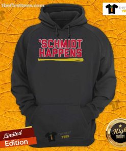 Premium Schmidt Happens Paul Goldschmidt St. Louis Cardinals hoodie in vibrant red, showcasing team spirit and style.