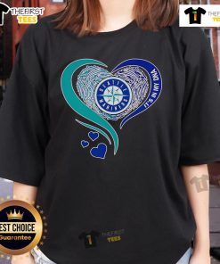 Premium Seattle Mariners baseball heart ladies tee showcasing team pride and passion for fans of all ages.