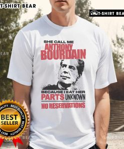 Premium 'She Call Me A Celebrity Chef Because I Eat Her' T-Shirt featuring a fun cooking quote and stylish design.