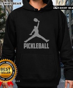 Premium Silver Pickleball sports logo hoodie featuring a sleek design for pickleball enthusiasts and casual wear.