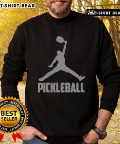 Alt Text: Premium Silver Pickleball Sports Logo Sweatshirt featuring a stylish design for pickleball enthusiasts.