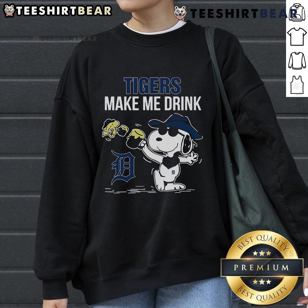 Premium Snoopy And Woodstock Detroit Tigers Make Me Drink Sweatshirt Premium Snoopy and Woodstock Detroit Tigers Make Me Drink sweatshirt, featuring vibrant graphics and comfortable design.