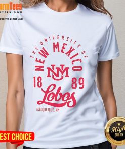 Premium University of New Mexico Lobos 1889 Ladies Tee in Albuquerque, NM - stylish and comfortable women's apparel.