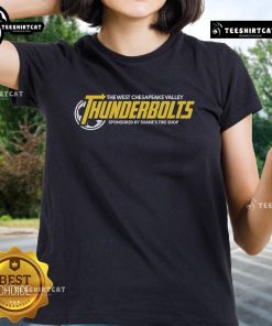 Alt Text: Premium The West Chesapeake Valley Thunderbolts soccer ladies tee featuring vibrant colors and a stylish design.