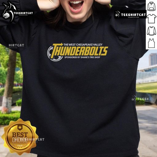 Premium The West Chesapeake Valley Thunderbolts Soccer Sweatshirt in navy blue, perfect for team spirit and comfort.