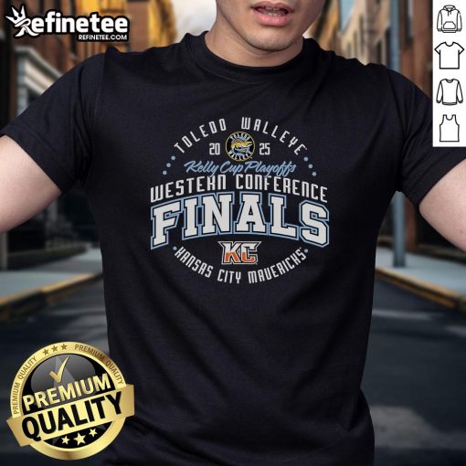 Alt Text: Premium Toledo Walleye 2025 Western Conference Finals Circle T-Shirt featuring team logo and championship design.
