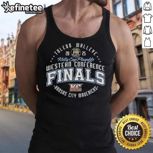Premium Toledo Walleye 2025 Western Conference Finals Circle Tank Top featuring team colors and logo for sports fans.