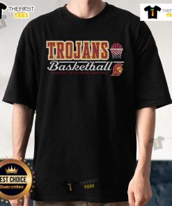 Alt Text: Premium USC Trojans vintage basketball t-shirt featuring classic logo and retro design for fans and collectors.