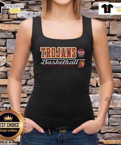 Premium USC Trojans vintage basketball tank top featuring classic logo and stylish design for fans and athletes.